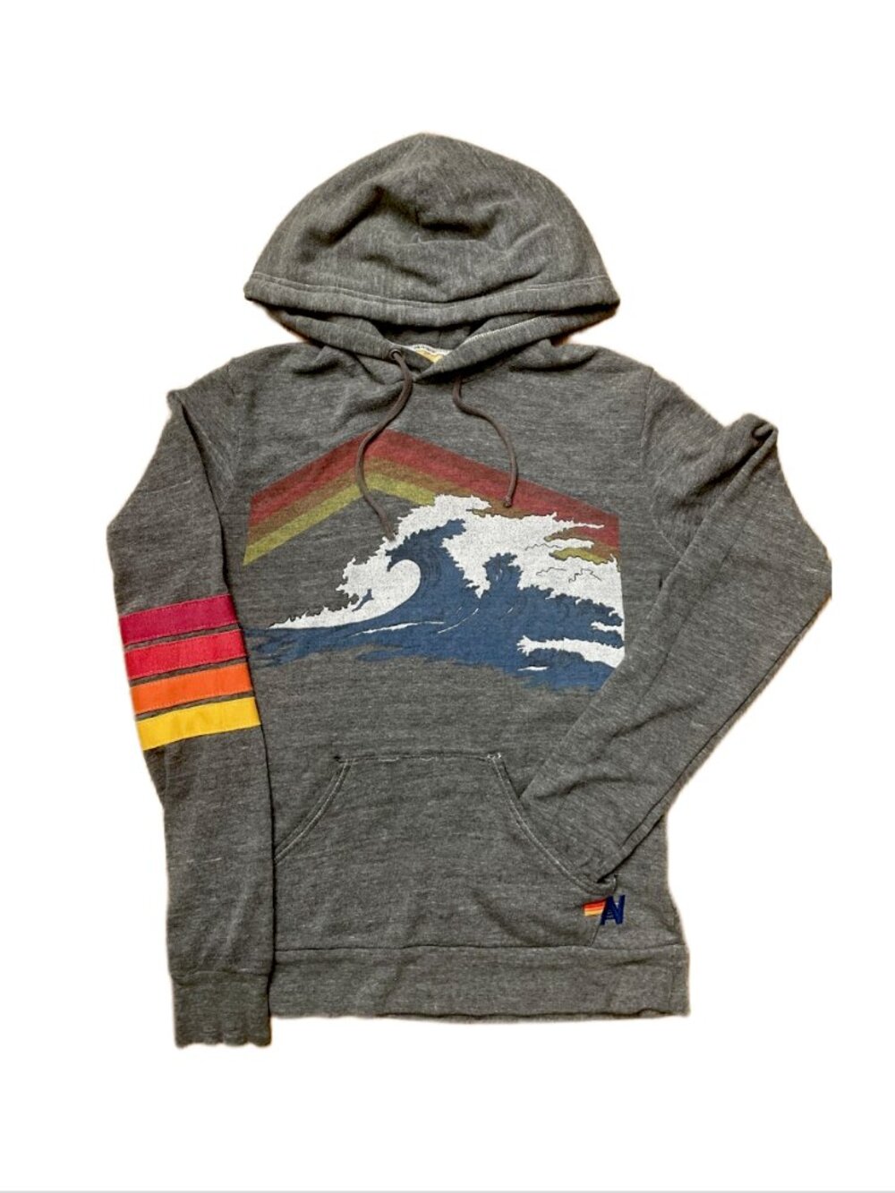 AVIATOR NATION Mountain Wave Relaxed Pullover Hoodie (RARE)